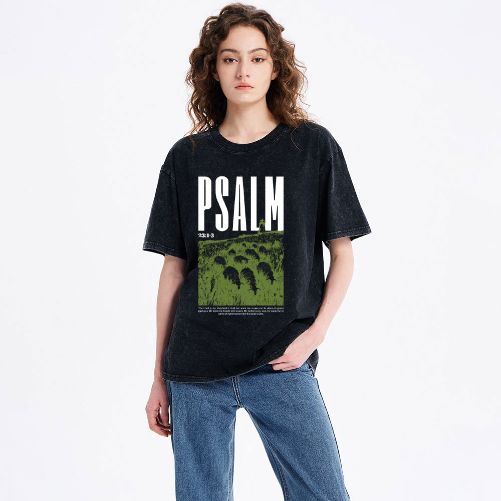 The Lord Is My Shepherd Christian Washed T-Shirt