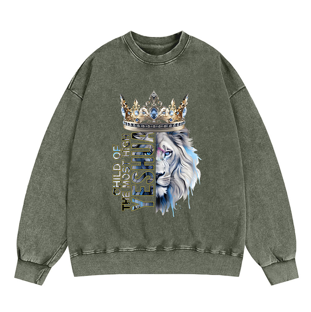 Child Of The Most High Christian Washed Sweatshirt Sale - GuidingCross
