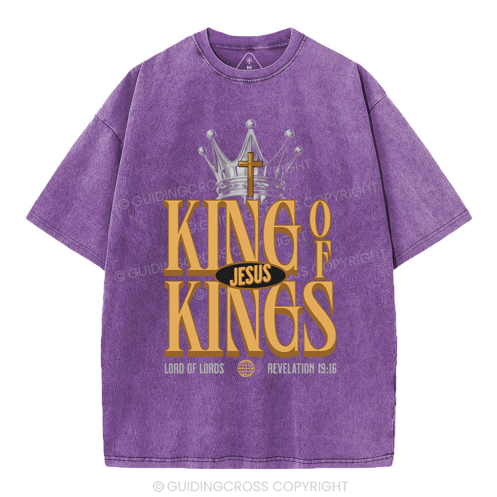 Jesus Is King Christian Washed T-Shirt
