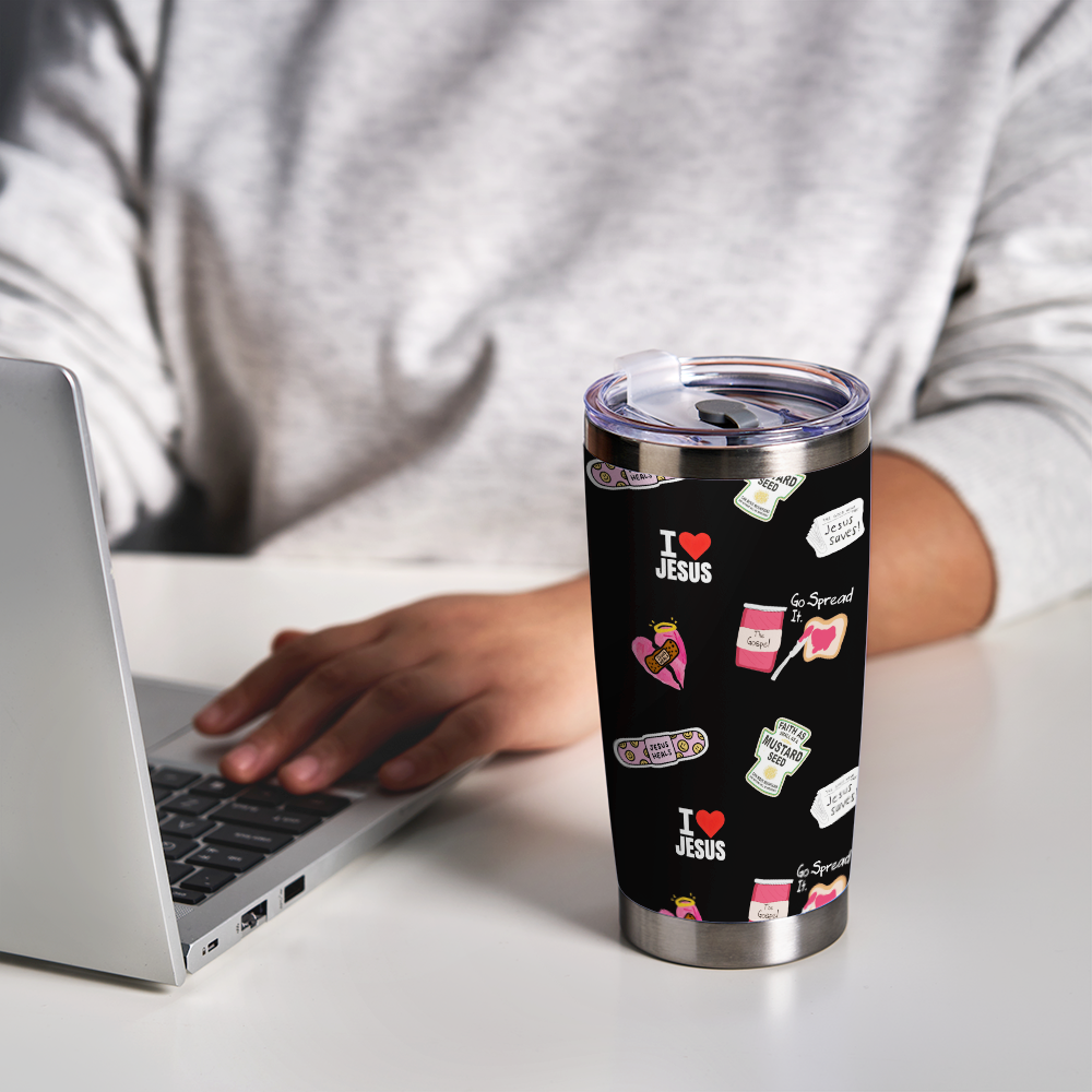 Personalized Cross Tumbler