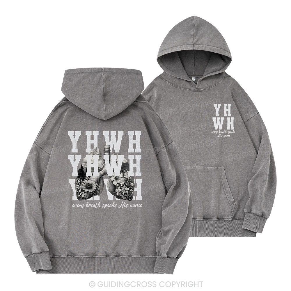 YHWH Christian Washed Hoodie