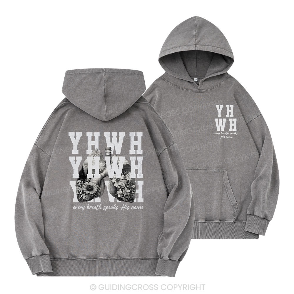 YHWH Christian Washed Hoodie