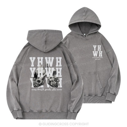 YHWH Christian Washed Hoodie