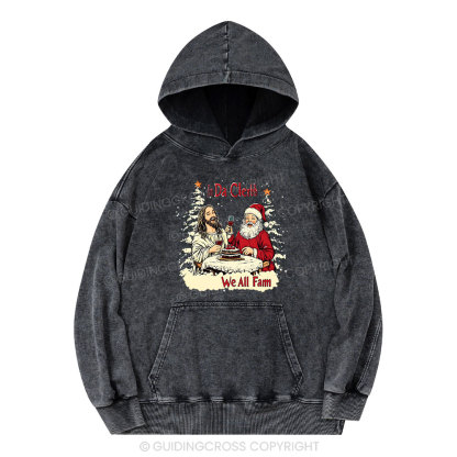 In Da Clerb We All Fam Christian Washed Hoodie