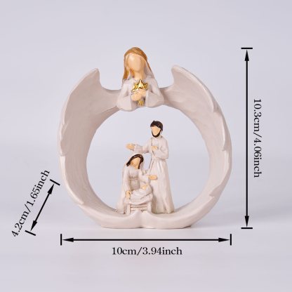 Christmas Resin Nativity Scene Desktop Decorations Christian ornaments