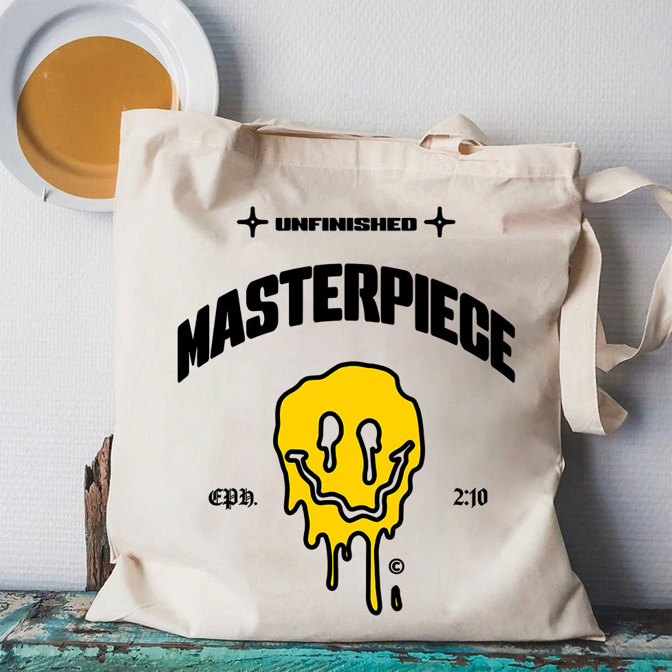 Masterpiece Christian Canvas Tote Bag