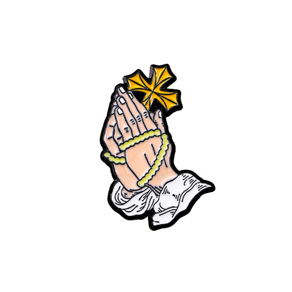Jesus Pray metal pin