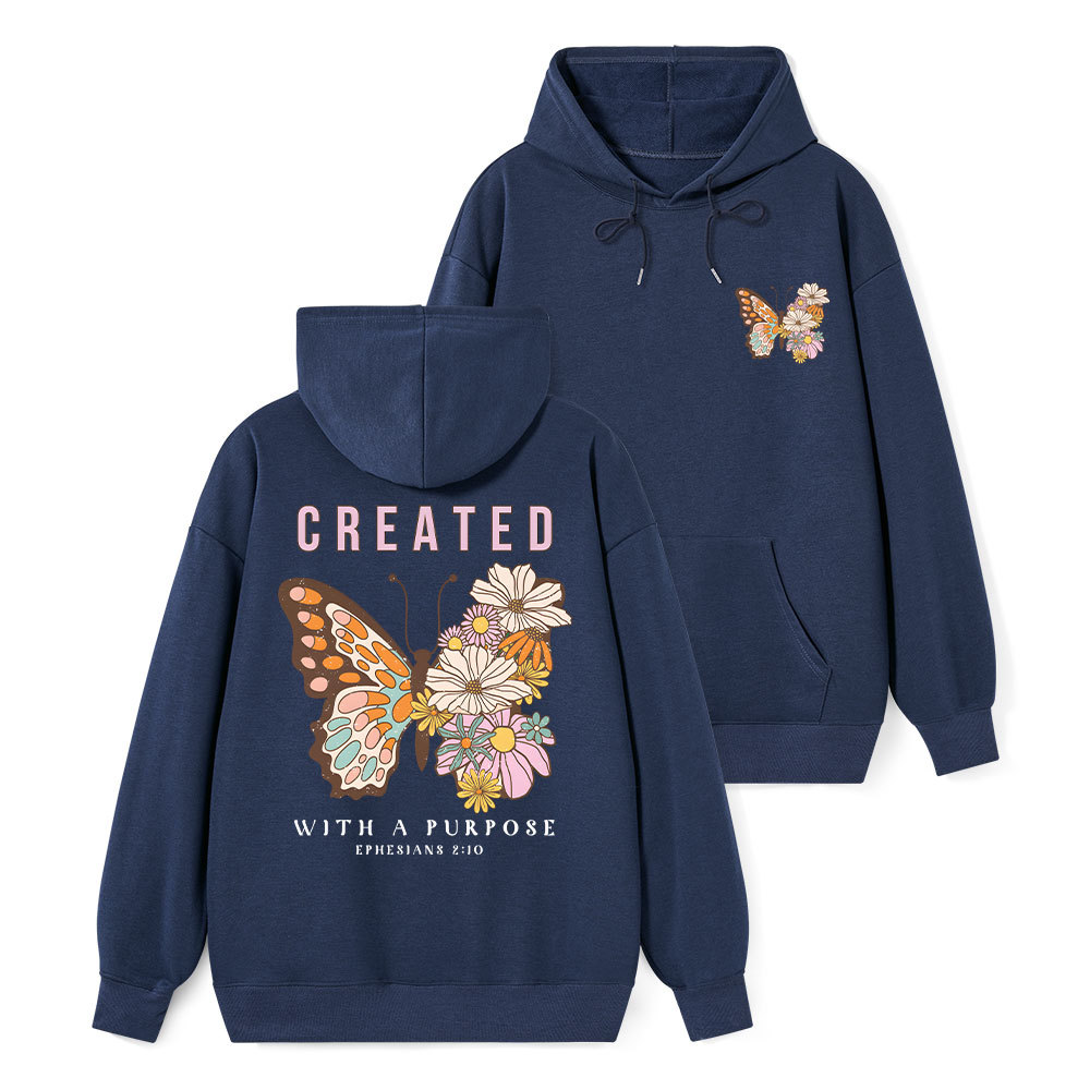 Created With Purpose Classic Christian Hoodie