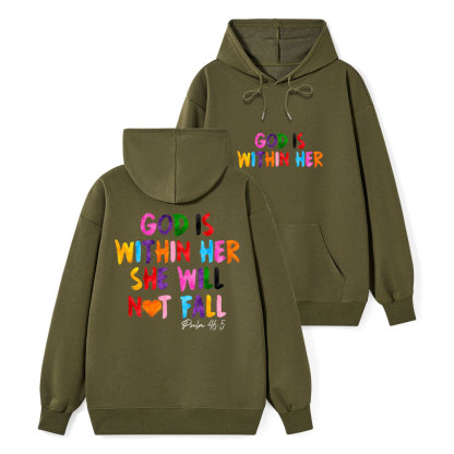 God Is Within Her She Will Not Fall Classic Christian Hoodie
