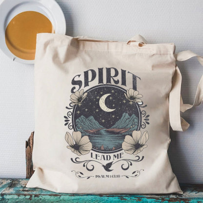 Spirit Lead Me Christian Canvas Tote Bag