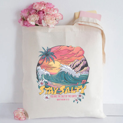 Stay Salty Canvas Tote Bag