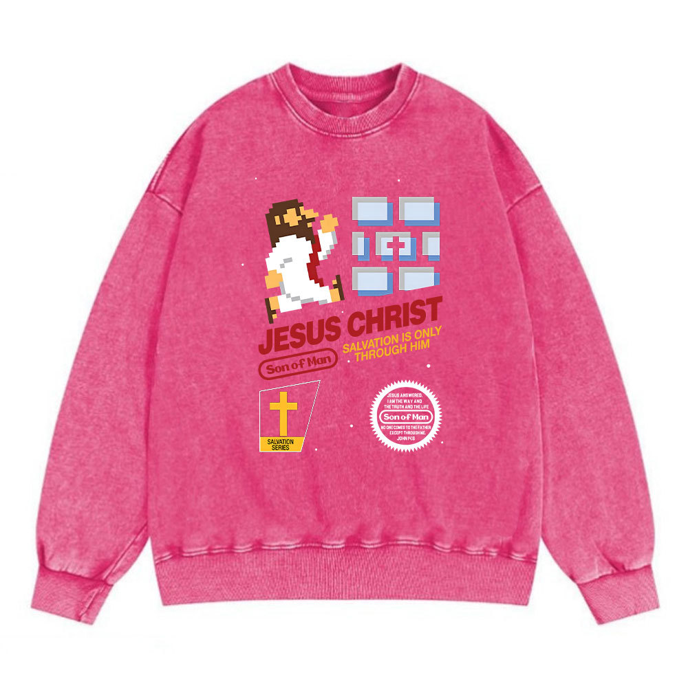 Jesus Christ Christian Washed Sweatshirt