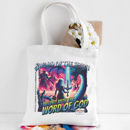Sword Of The Spirit Christian Canvas Tote Bag