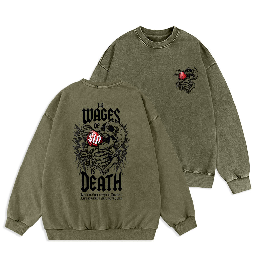 The Waves Of Sin Christian Washed Sweatshirt