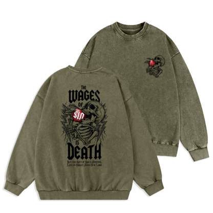 The Waves Of Sin Christian Washed Sweatshirt