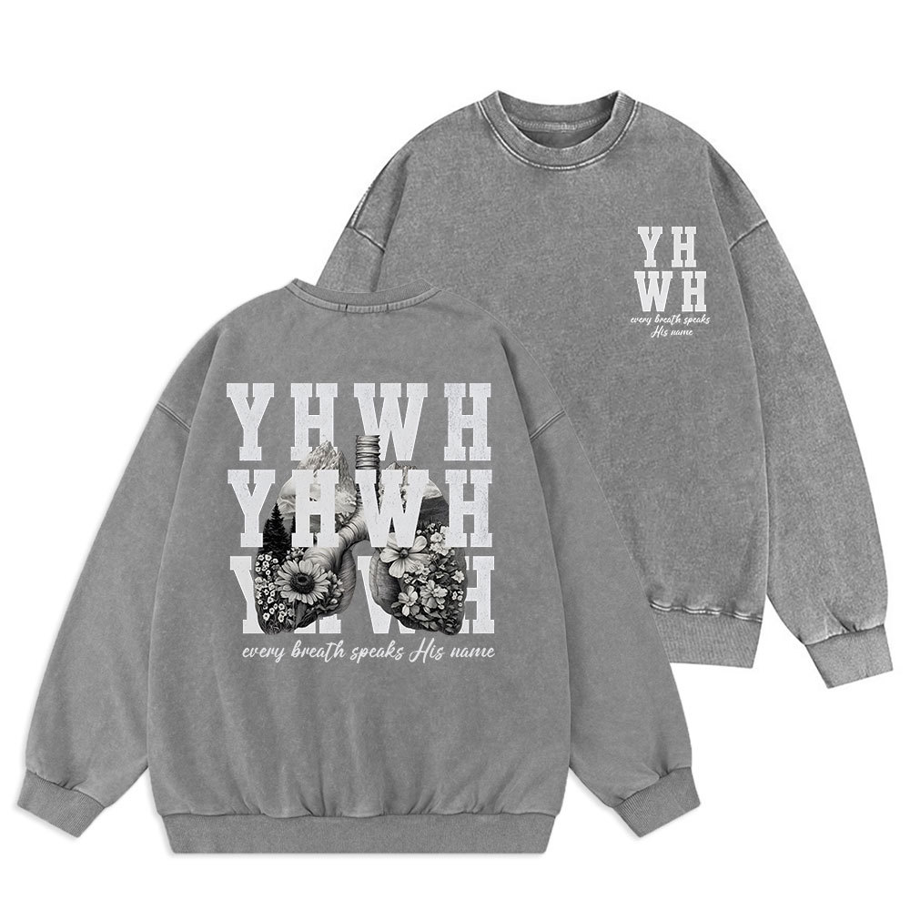YHWH Christian Washed Sweatshirt