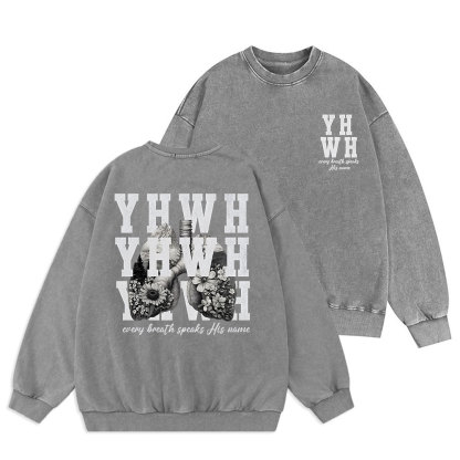 YHWH Christian Washed Sweatshirt