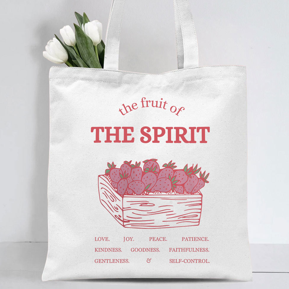 The Fruit Of The Spirit Christian Canvas Tote Bag