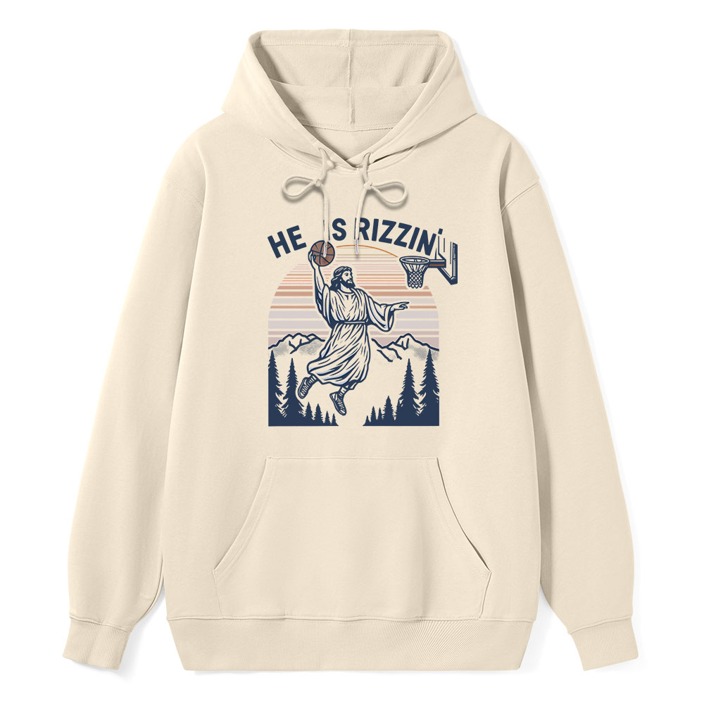 He Is Rizzen Classic Christian Hoodie
