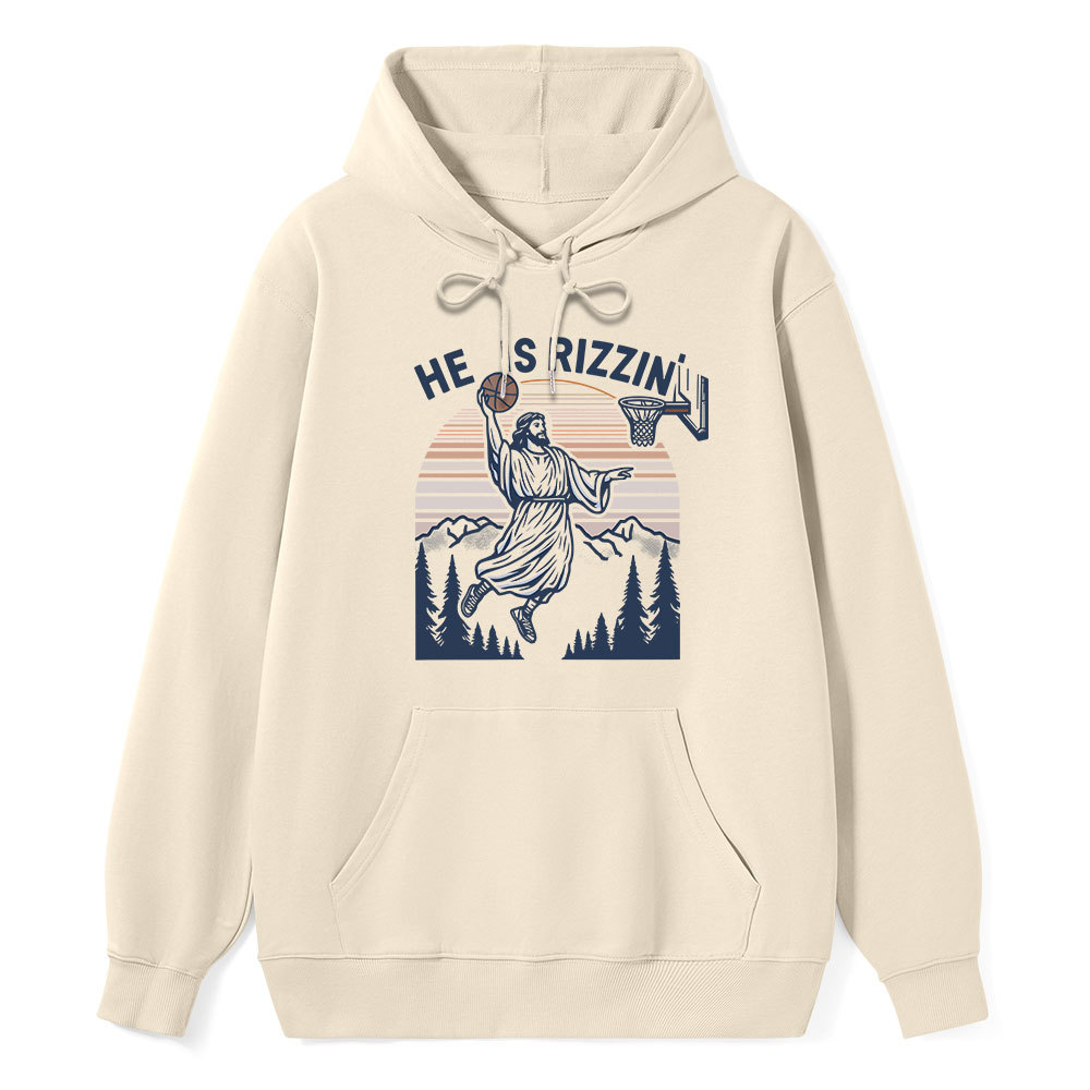 He Is Rizzen Classic Christian Hoodie