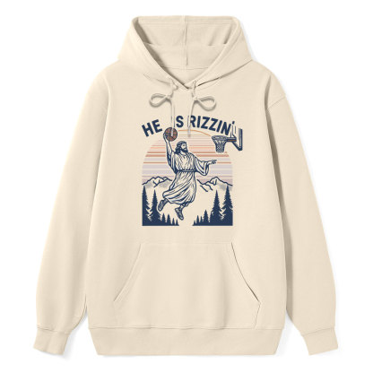 He Is Rizzen Classic Christian Hoodie
