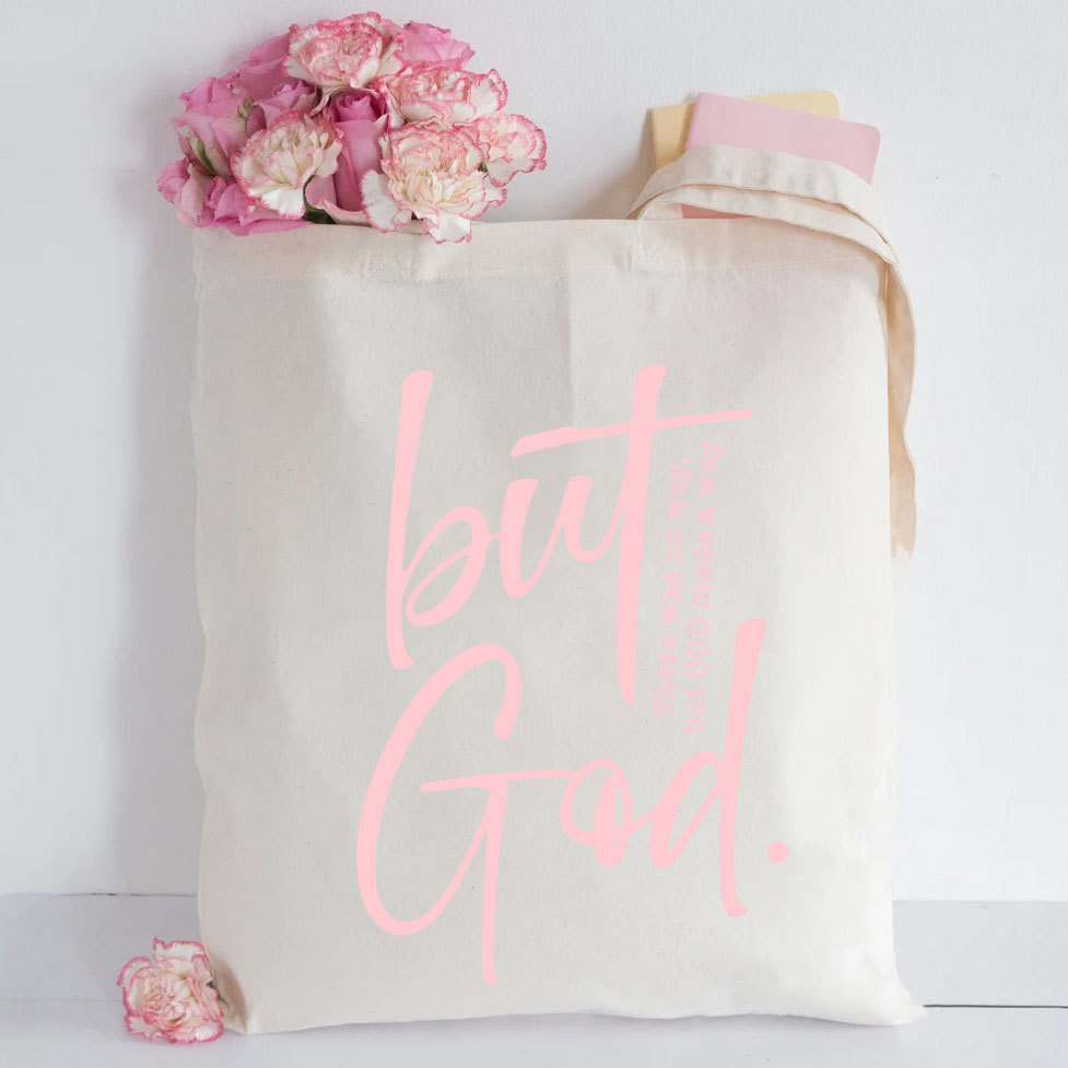 There Is No Way But God Made A Way Christian Canvas Tote Bag