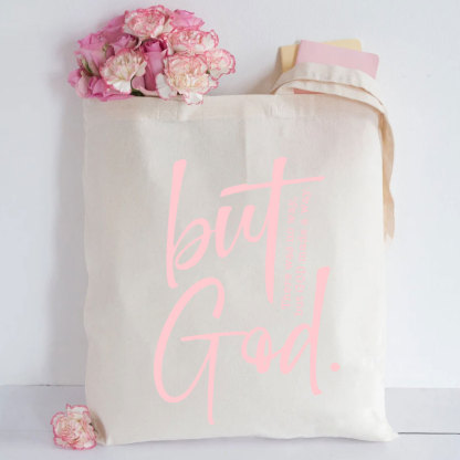 There Is No Way But God Made A Way Christian Canvas Tote Bag