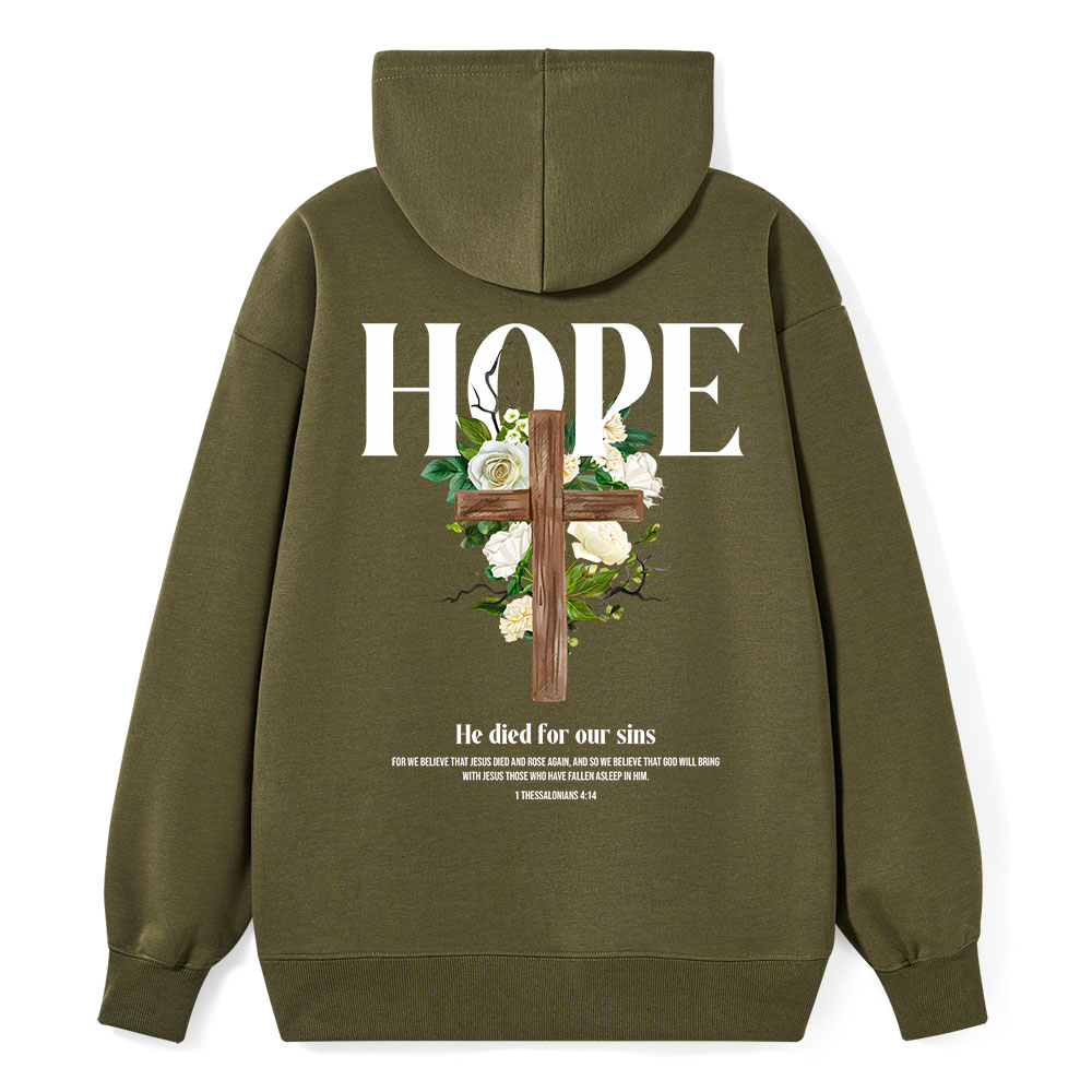 He Died For Our Sins Classic Christian Hoodie