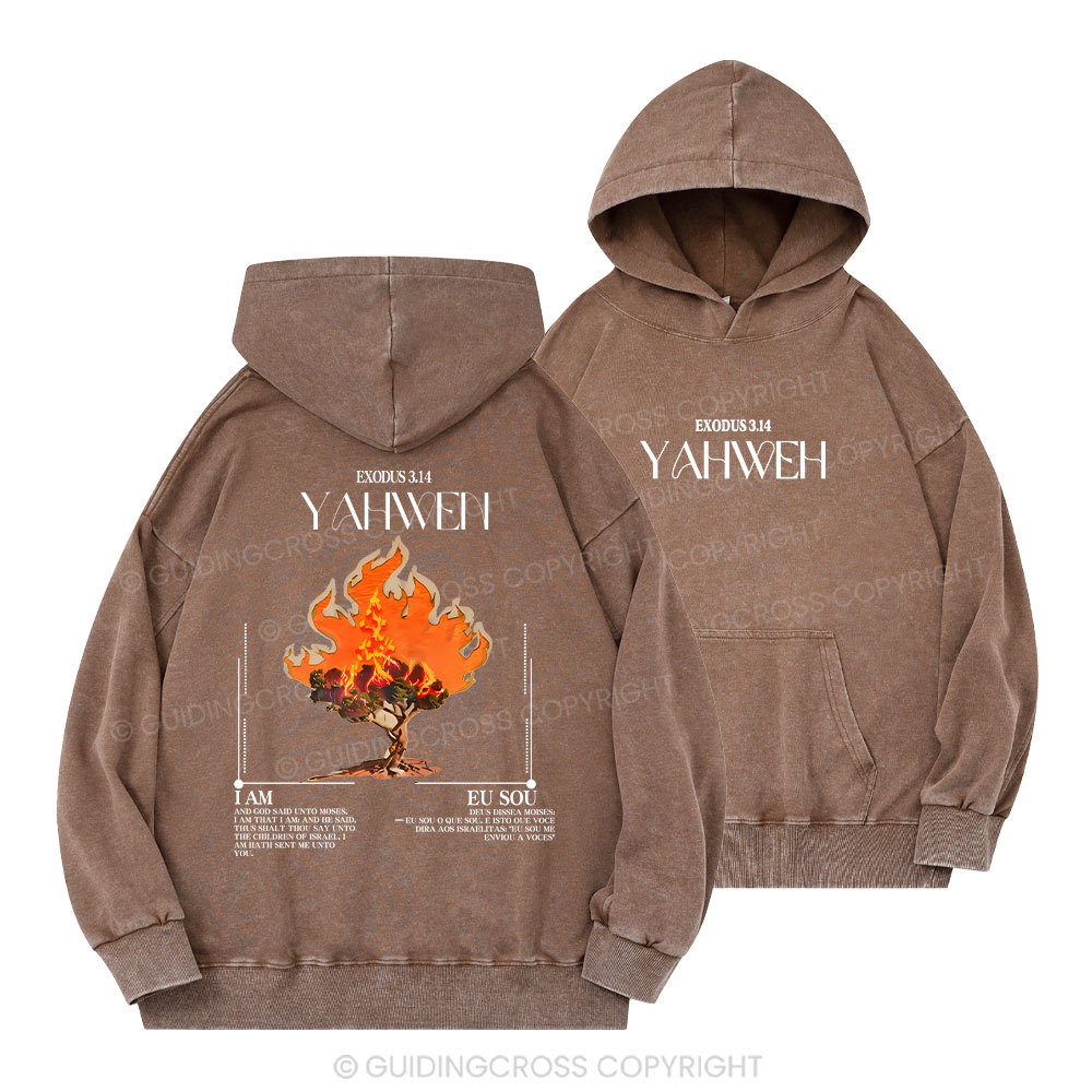 YAHWEH Christian Washed Hoodie
