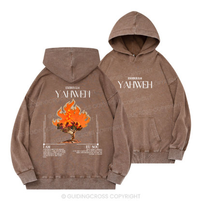 YAHWEH Christian Washed Hoodie
