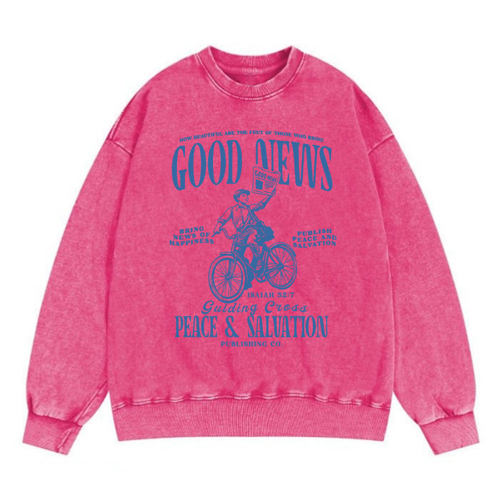 Good News Christian Washed Sweatshirt