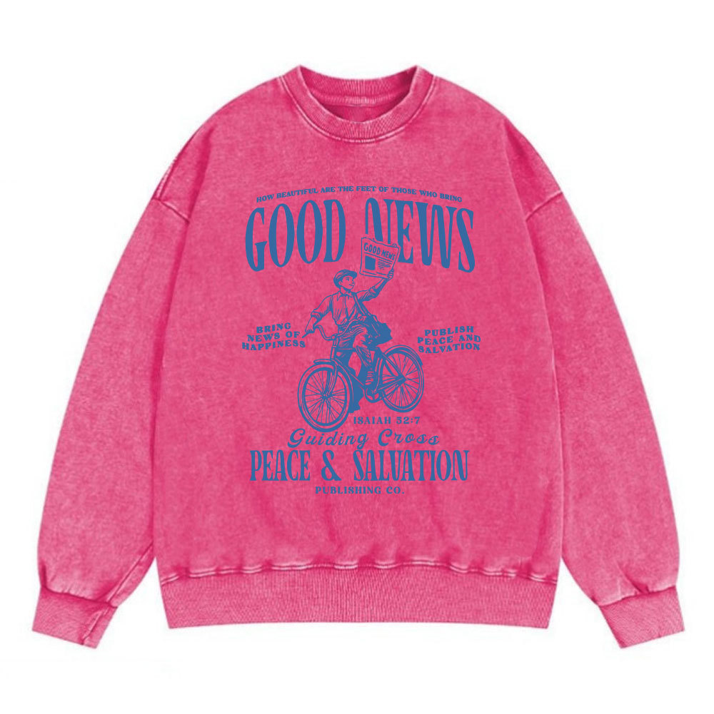 Good News Christian Washed Sweatshirt