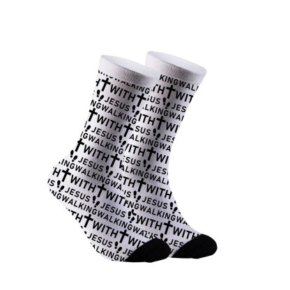I Walk With Jesus Christian Socks