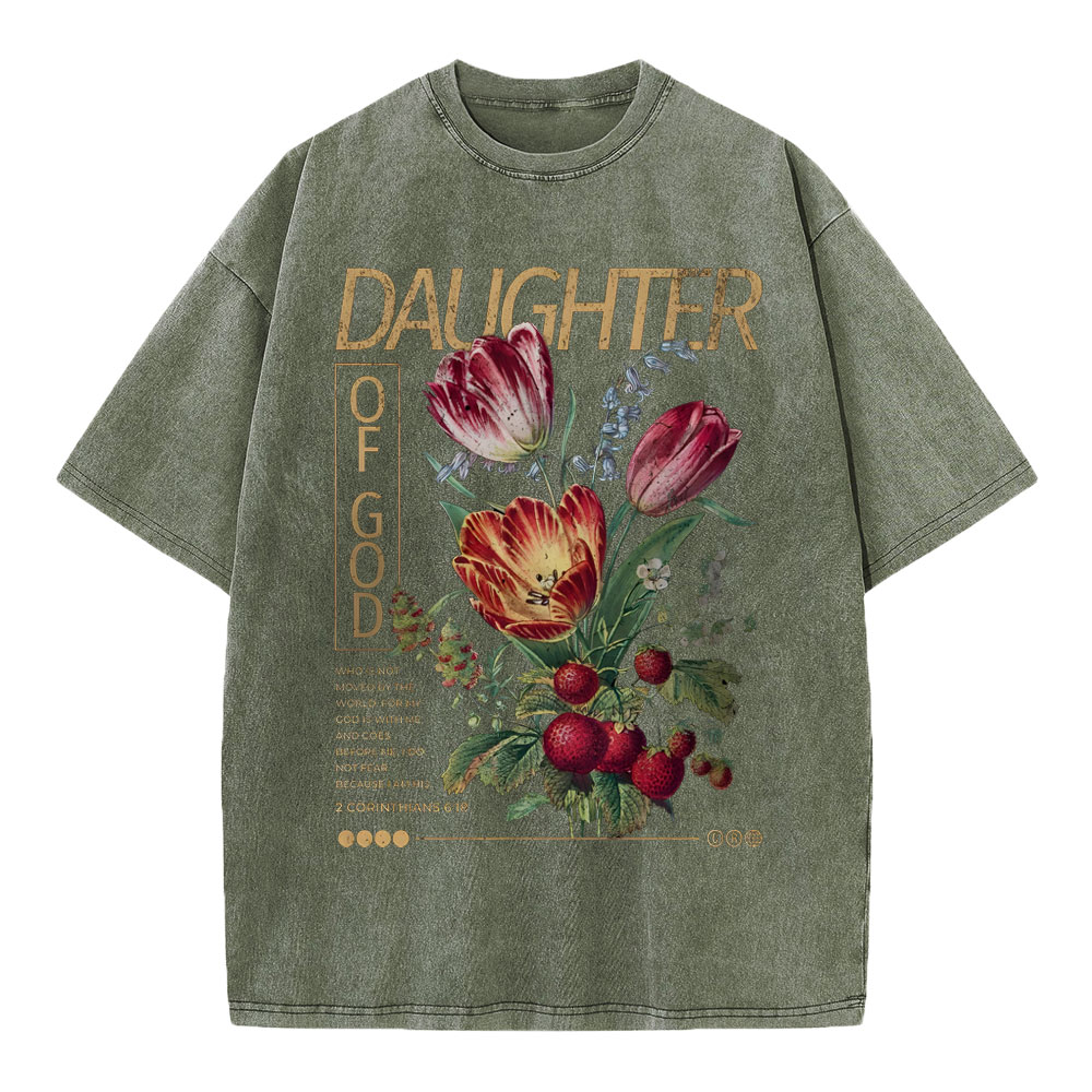 Daughter Of God Christian Washed T-Shirt