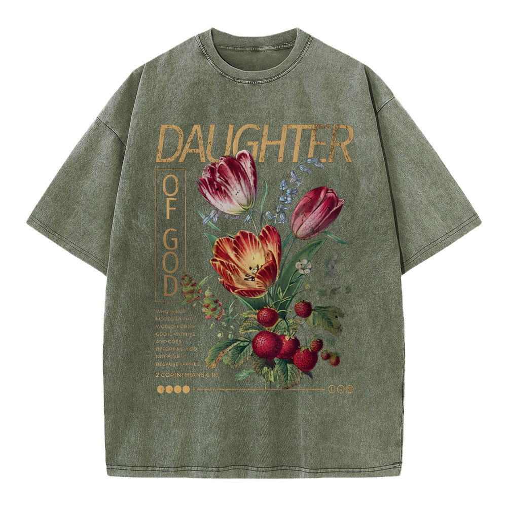 Daughter Of God Christian Washed T-Shirt