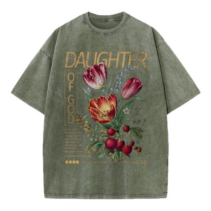 Daughter Of God Christian Washed T-Shirt