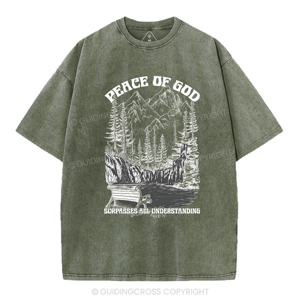 Peace Of God Christian Washed T-Shirt