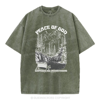 Peace Of God Christian Washed T-Shirt