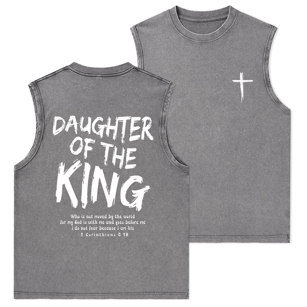 Daughter Of The King Christian Washed sleeveless Tee