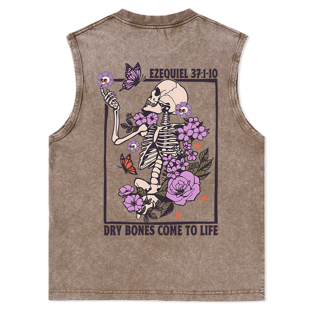 Dry Bones Come To Life Christian Washed sleeveless Tee