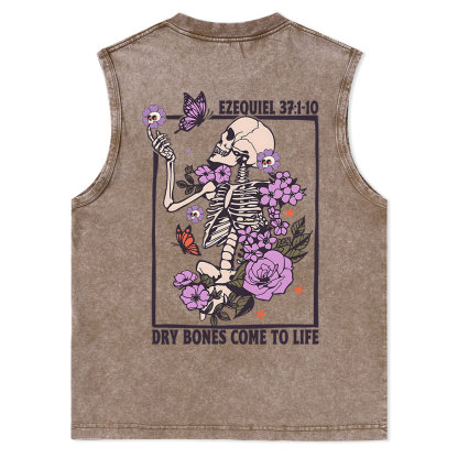 Dry Bones Come To Life Christian Washed sleeveless Tee