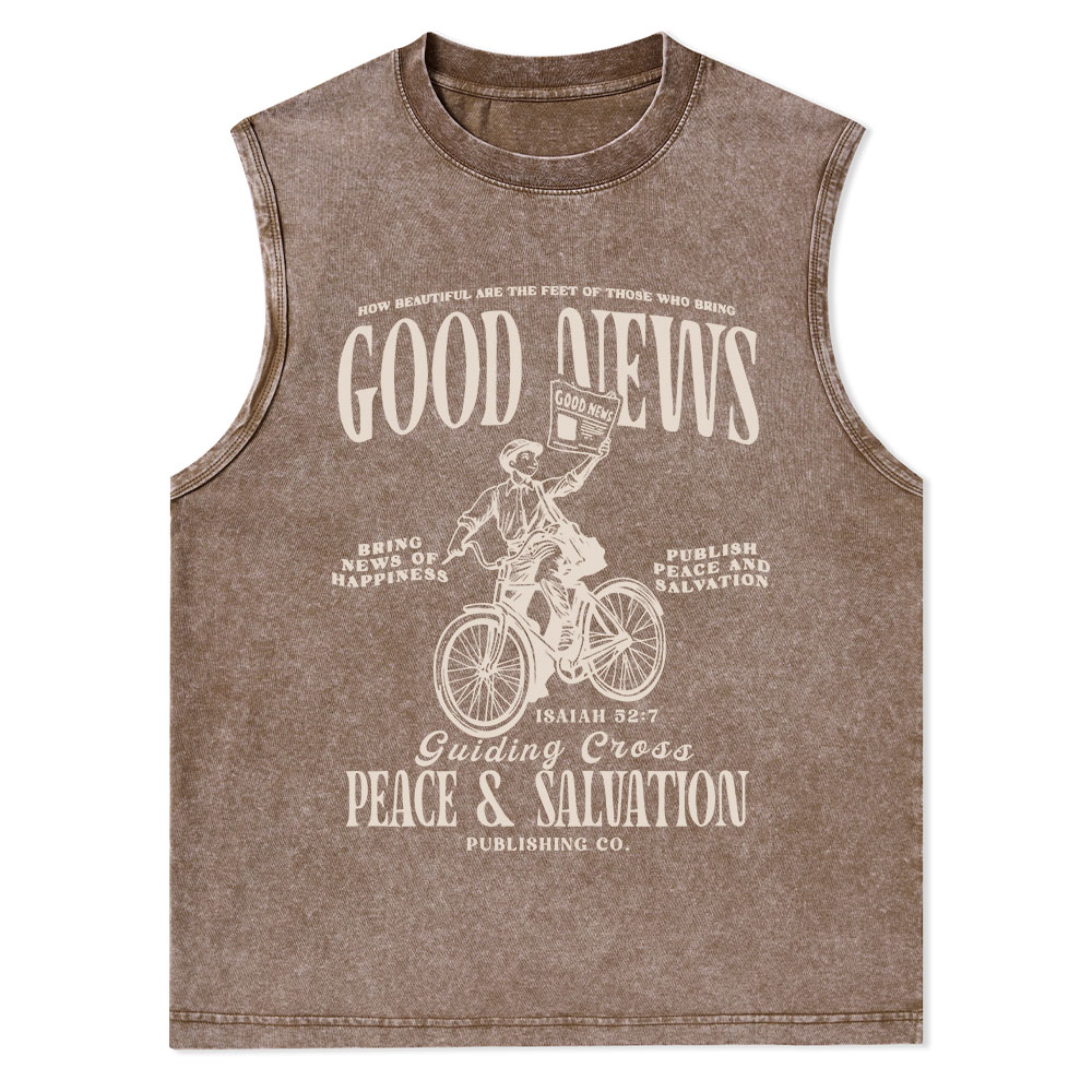Good News Christian Washed sleeveless Tee