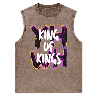 King Of Kings Christian Washed sleeveless Tee