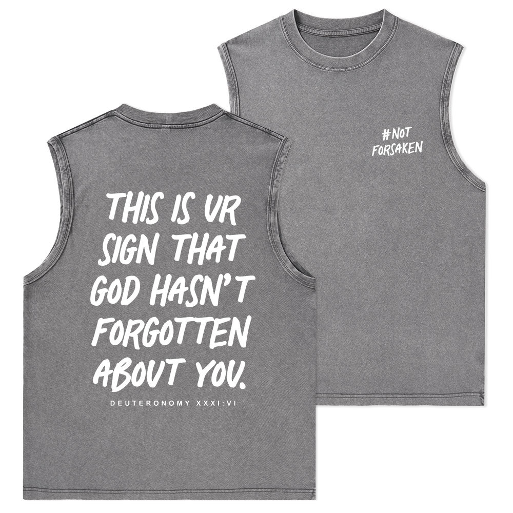 Not Forsaken Christian Washed sleeveless Tee