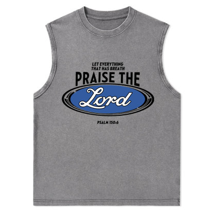 Praise The Lord Christian Washed sleeveless Tee