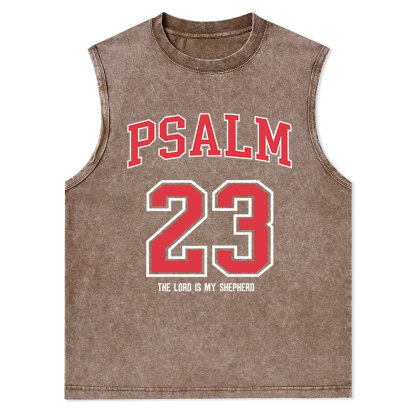 Psalm 23 Christian Washed sleeveless Tee