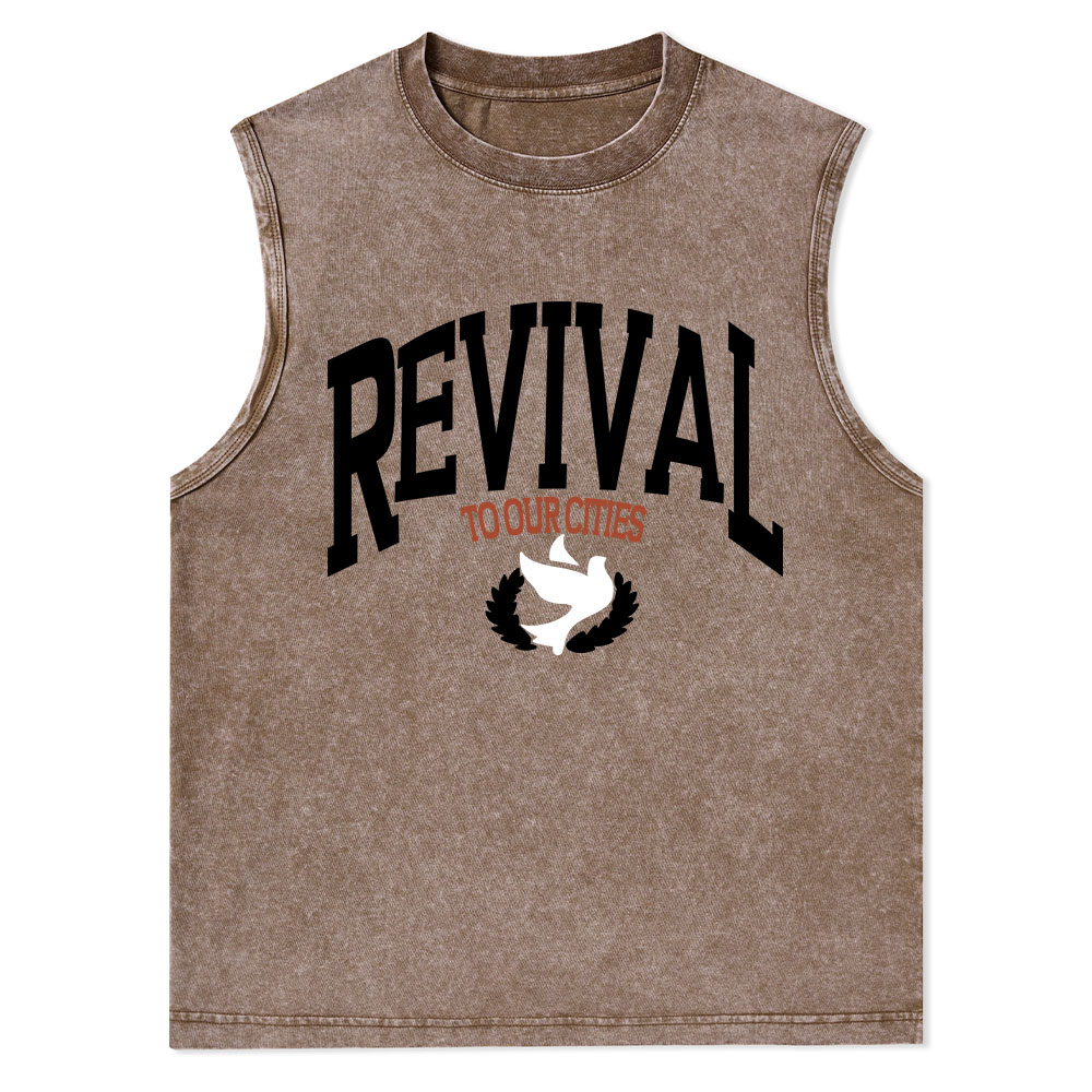 Revival Christian Washed sleeveless Tee