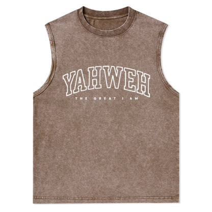 YAHWEH Christian Washed sleeveless Tee