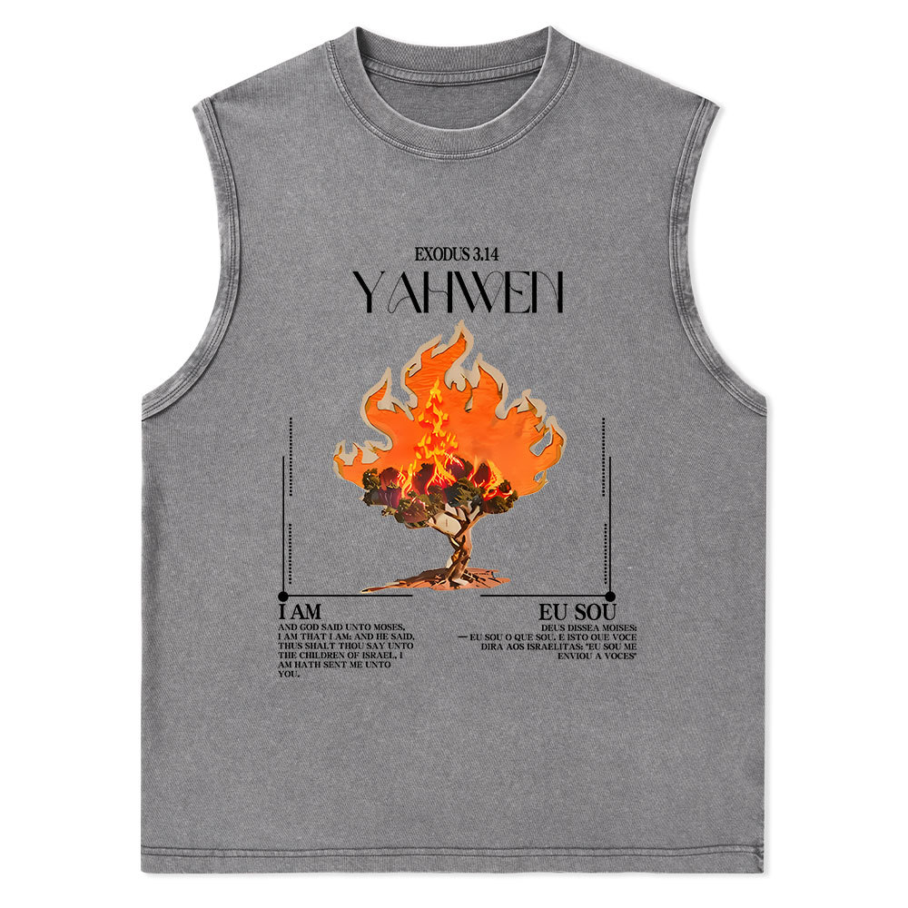YAHWEH Christian Washed sleeveless Tee