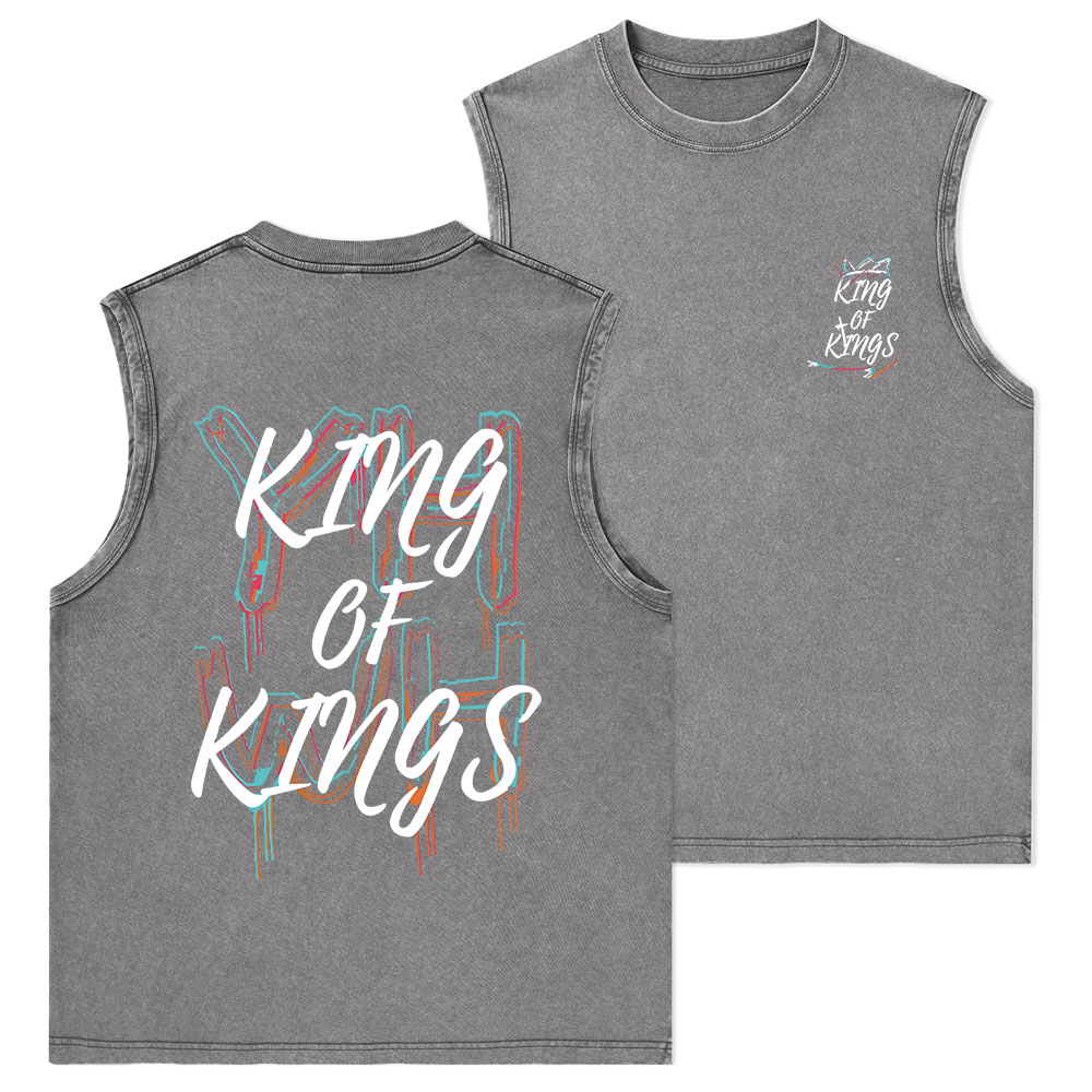 YHWH King Of Kings Christian Washed sleeveless Tee